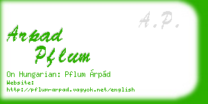 arpad pflum business card