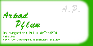 arpad pflum business card